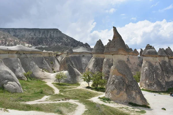 Hermoso Paisaje Del Pueblo Goreme Capadocia Región Central Anatolia Turquía — Foto de Stock