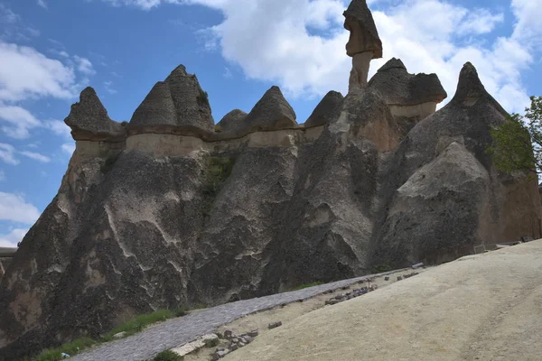 Hermoso Paisaje Del Pueblo Goreme Capadocia Región Central Anatolia Turquía — Foto de Stock