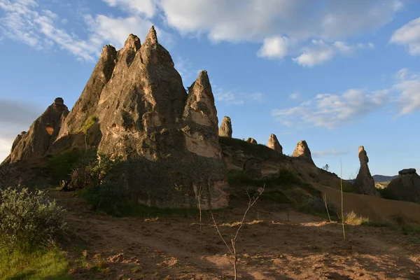 Hermoso Paisaje Del Pueblo Goreme Capadocia Región Central Anatolia Turquía — Foto de Stock