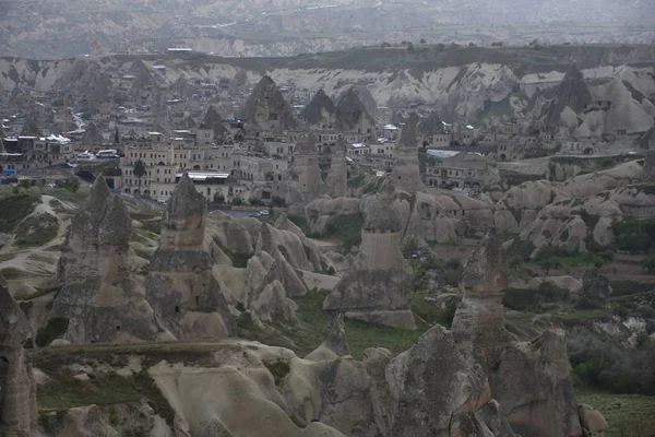 Hermoso Paisaje Del Pueblo Goreme Capadocia Región Central Anatolia Turquía — Foto de Stock