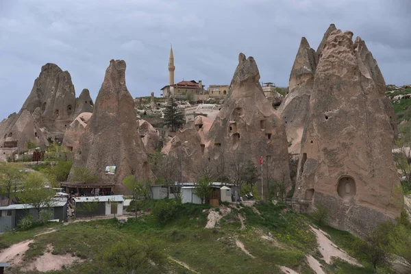 Wunderschöne Landschaft Des Goreme Dorfes Kappadokien Zentralanatolien Türkei Asien — Stockfoto