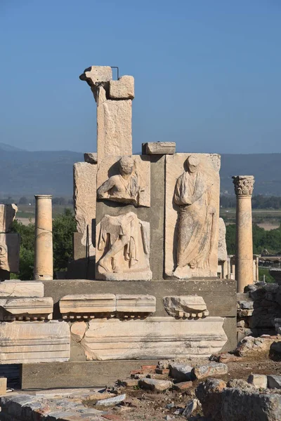 Las Ruinas Antigua Ciudad Antigua Éfeso Edificio Biblioteca Celso —  Fotos de Stock