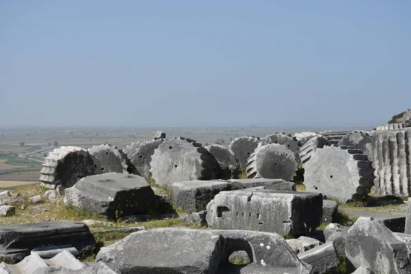 Oude Griekse Ruïnes Van Priene Turkije — Stockfoto