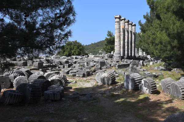 Priene Antik Yunan Kalıntıları Türkiye — Stok fotoğraf