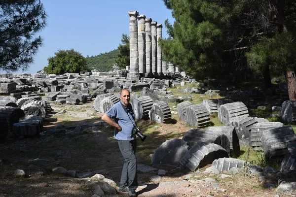 Priene Antik Yunan Kalıntıları Türkiye — Stok fotoğraf