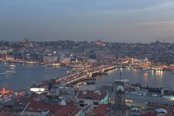 Landschaft Blick Auf Istanbul Bei Sonnenuntergang Türkei — Stockfoto