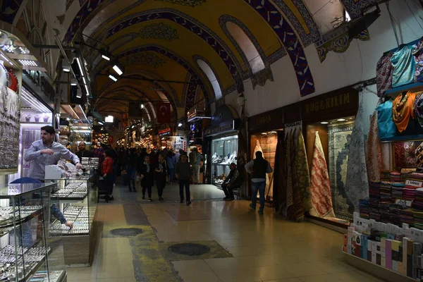 Personas Caminando Gran Bazar Estambul Turquía —  Fotos de Stock