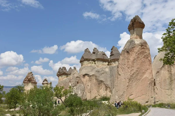 Hermoso Paisaje Del Pueblo Goreme Capadocia Región Central Anatolia Turquía — Foto de Stock