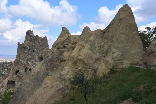 Piękny Krajobraz Wsi Göreme Kapadocji Centralnej Anatolii Turcji Azji — Zdjęcie stockowe