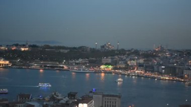 Gün batımında İstanbul'un manzara manzarası, Türkiye