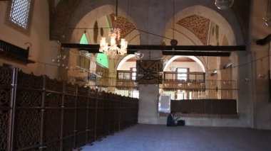 Konya, Türkiye - 02 Mayıs 2019: Selimiye Camii iç görünümü