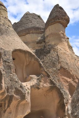 Kapadokya'da Göreme köyünün güzel manzarası, İç Anadolu Bölgesi, Türkiye, Asya 