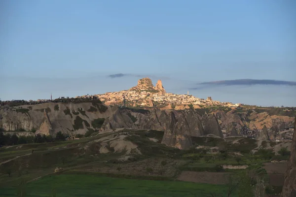 Hermoso Paisaje Del Pueblo Goreme Capadocia Región Central Anatolia Turquía — Foto de Stock