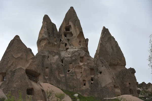 Hermoso Paisaje Del Pueblo Goreme Capadocia Región Central Anatolia Turquía — Foto de Stock