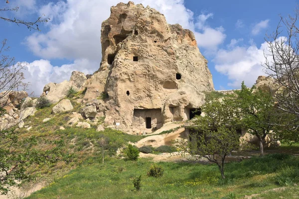 Hermoso Paisaje Del Pueblo Goreme Capadocia Región Central Anatolia Turquía — Foto de Stock