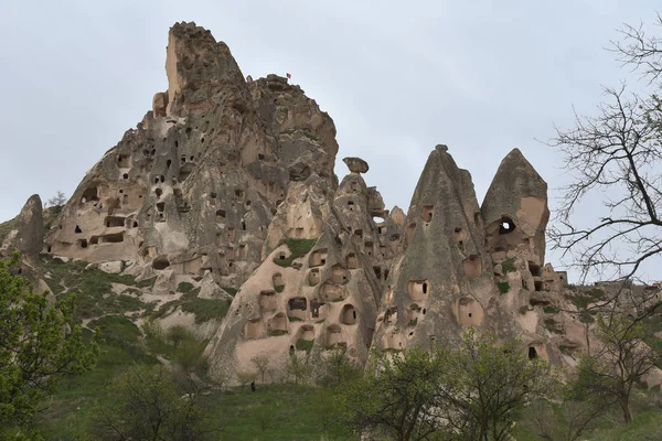 Hermoso Paisaje Del Pueblo Goreme Capadocia Región Central Anatolia Turquía —  Fotos de Stock