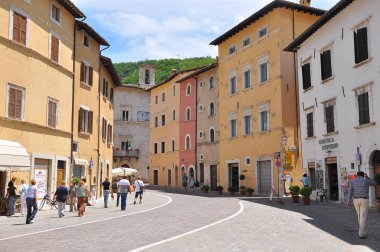 Visso'nun tarihi merkezi, Umbria, İtalya