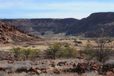 Namibya, Afrika Damaraland görünümünü