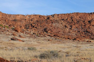 Twyfelfontein, Namibya yakınlarındaki panoramik manzara