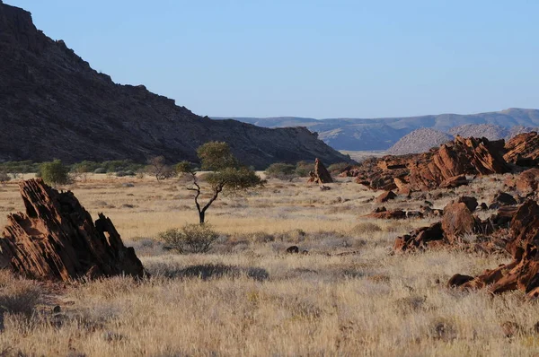 Vista Panoramica Vicino Twyfelfontein Namibia — Foto Stock