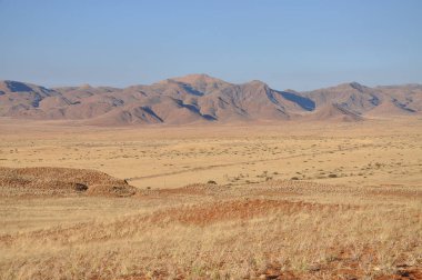 Solitaire yakınlarındaki Namib çölü manzara