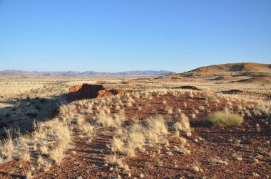 Solitaire yakınlarındaki Namib çölü manzara