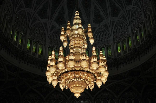Внутренний Вид Большой Мечети Султана Кабуса — стоковое фото