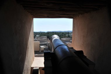 Umman Sultanı Nizwa 'nın manzarası. 