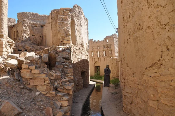 Mud Brick Village Ruins Birkat Mouz Oman — Stock Photo, Image