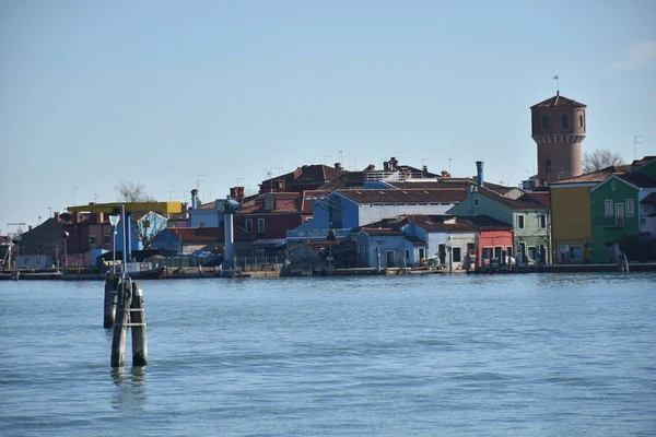 Turistas Caminhando Longo Canal Ilha Veneziana Murano — Fotografia de Stock