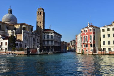 İtalya, Venedik 'te güzel bir manzara 