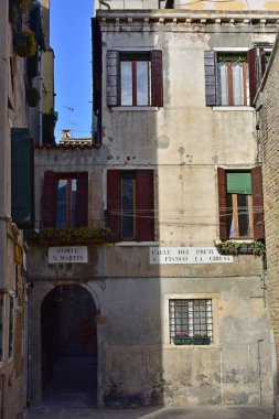 İtalya, Venedik 'te güzel bir manzara 