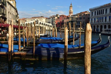 Old Gondolas In Venice, Italy clipart