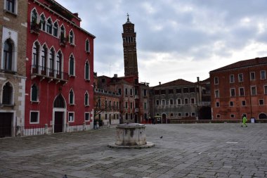İtalya, Venedik 'te güzel bir manzara 