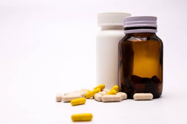 İlaç Tıp hap, Tablet ve kapsül bazı reçeteli ilaçlar ve şişe muhtelif