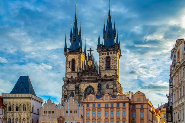Ansicht Der Tyn Kirche Prag Praha Tschechische Republik — Stockfoto