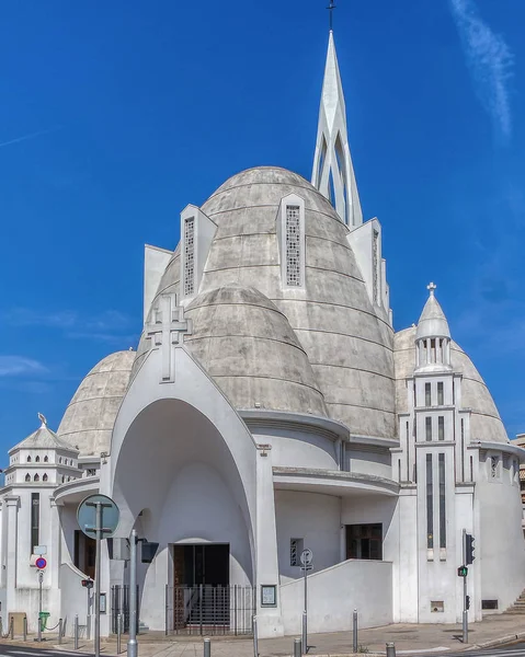 Iglesia Católica Romana Santa Juana Arco Sainte Jeanne Arc Niza — Foto de Stock