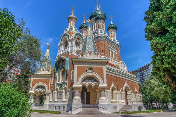 Rus Ortodoks Katedrali, Saint Nicolas de Nice (Cathedrale Orthodoxe Saint-Nicolas), Cote d Azur, French riviera, Fransa görünümünü 
