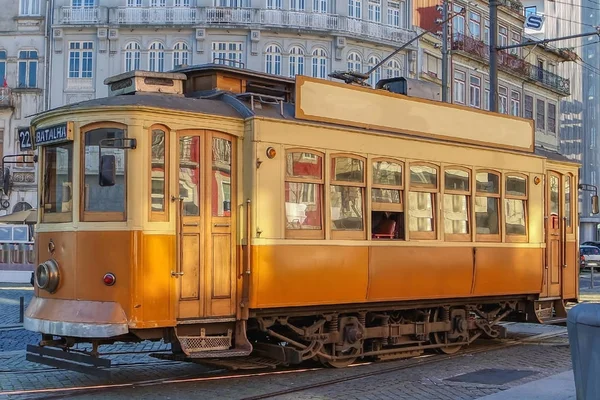 Tranvía Histórico Época Oporto Portugal — Foto de Stock