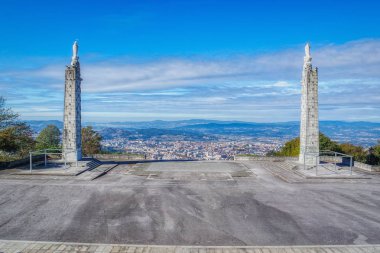 Panorama of Braga 'nın Sameiro bizim Lady Tapınağı, Portekiz