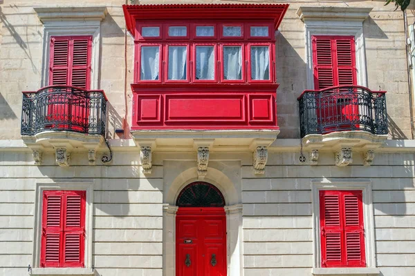 Traditional Maltese house with balconies in Rabat (Ir-Rabat), Malta