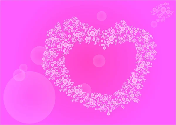 Un cœur tendre de boules flottantes . — Image vectorielle