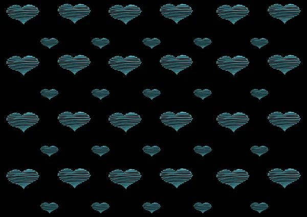 Coeur Néon Avec Texture Texture Des Coeurs Turquoise Couleur Néon — Image vectorielle