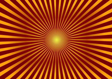 parlak arka plan. Kırmızı arka plan ile altın ıraksak ışınları. Güzel güneş ışınları ile renkli arka plan. Kağıt, bir hediye sarma için uygun kartpostallar ve bir doku olarak büyük arka plan.