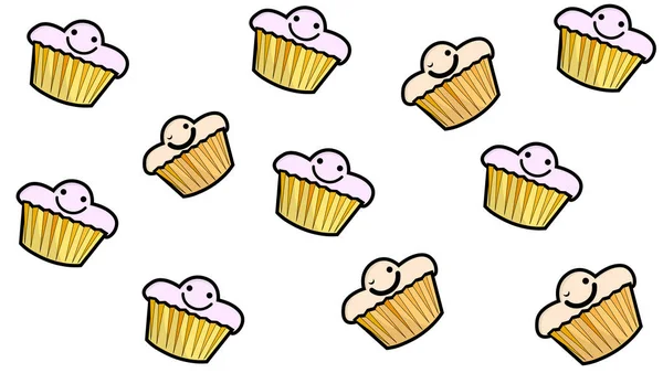 Cake mood with a smile — Stock Vector