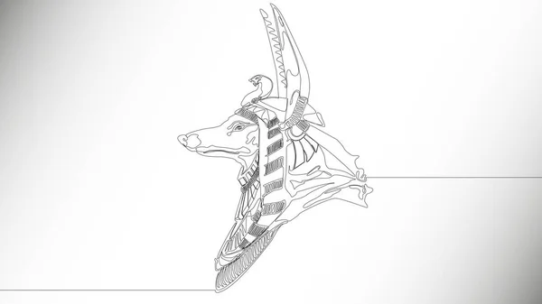 Le Dieu Anubis — Image vectorielle