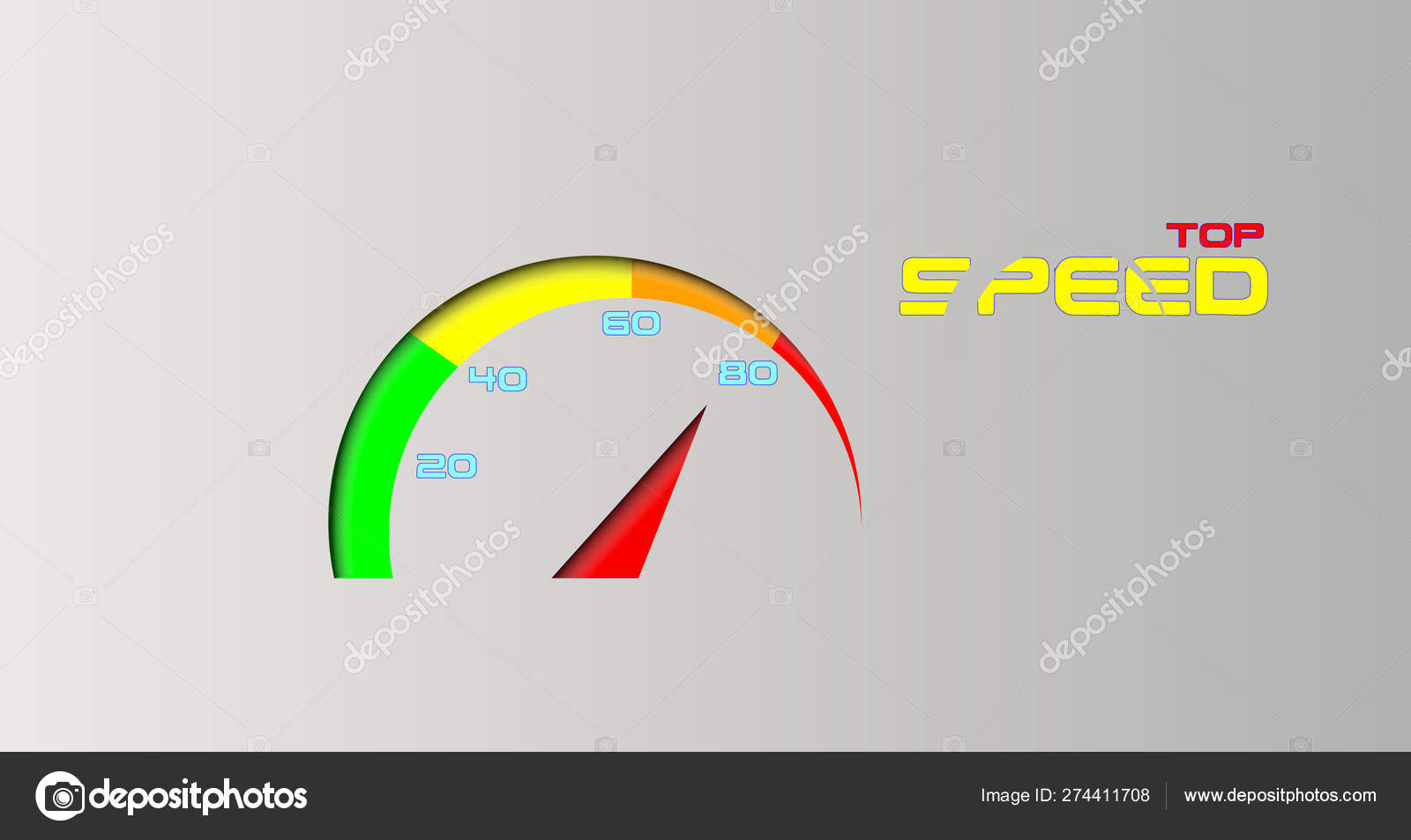 Creative Background With Speedometer And Slogan Top Speed 274411708