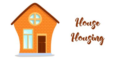 Beyaz arkaplanda izole edilmiş havalı, detaylı kırmızı ev simgesinin vektör illüstrasyonu.