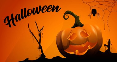 Cadılar Bayramı Balkabakları Ay ışığı altında