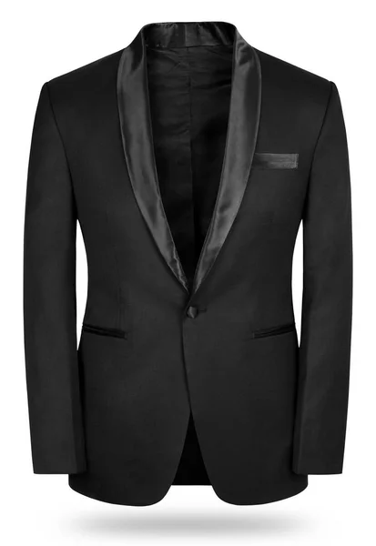 Black Wool Tuxedo Isolated White Background — Stock Photo, Image